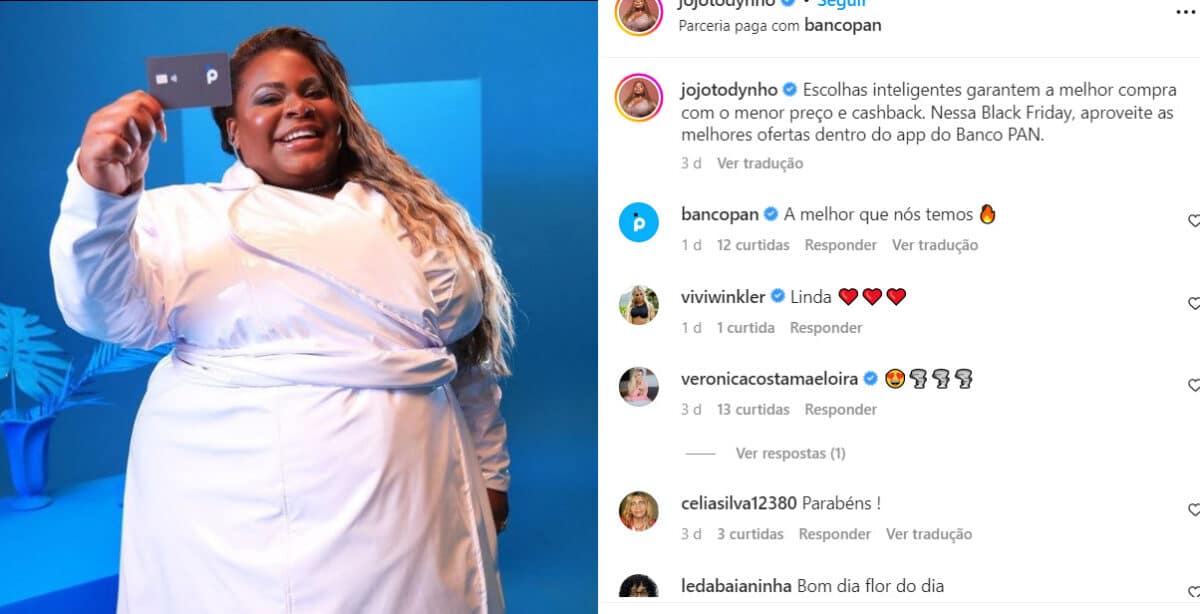 Jojo Toddynho fatura também com publicidades (Foto Reprodução/Instagram)