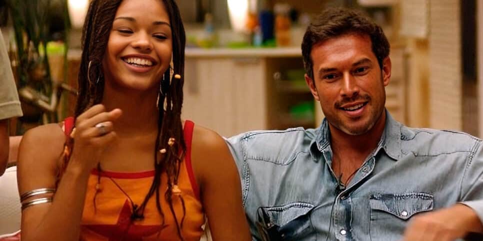 Paulo Carotini ao lado de Juliana Alves na terceira edição do "BBB" (Foto: Reprodução - Globo)