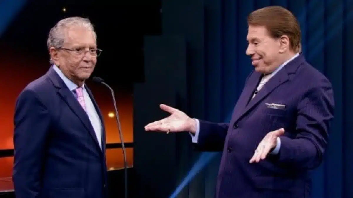 Carlos Alberto de Nóbrega e Silvio Santos (Foto: Reprodução)