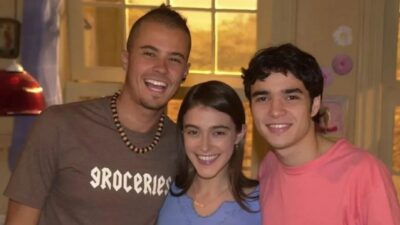 Paulo Vilhena, Júlia Feldens e Caio Blat em Coração de Estudante (Foto: Divulgação/Globo)