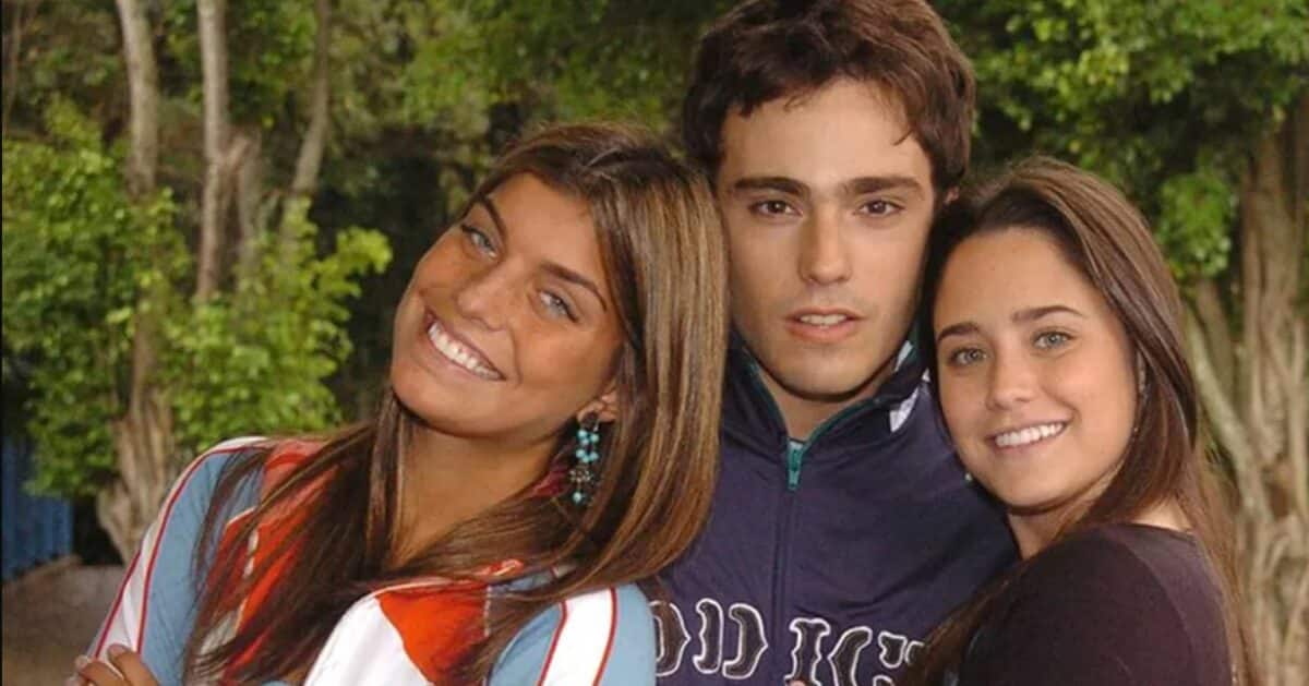 Joana Balaguer, Thiago Rodrigues e Fernanda Vasconcellos em Malhação 2005 (Foto: TV Globo/Divulgação)