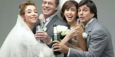 Marisa Orth, Luiz Fernando Guimarães, Fernanda Torres e Evandro Mesquita em 
