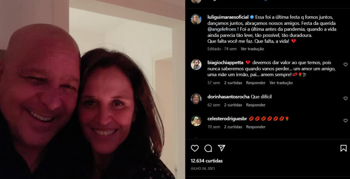 Uma das postagens que a jornalista faz demonstrando a falta que seu marido faz (Foto Reprodução/Instagram)