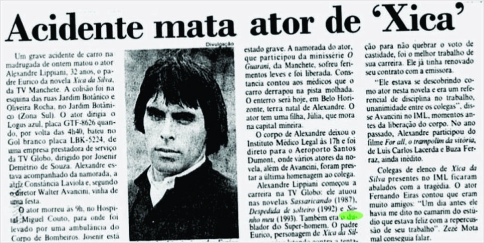 Ator Alexandre Lippiani (Foto: Reprodução)