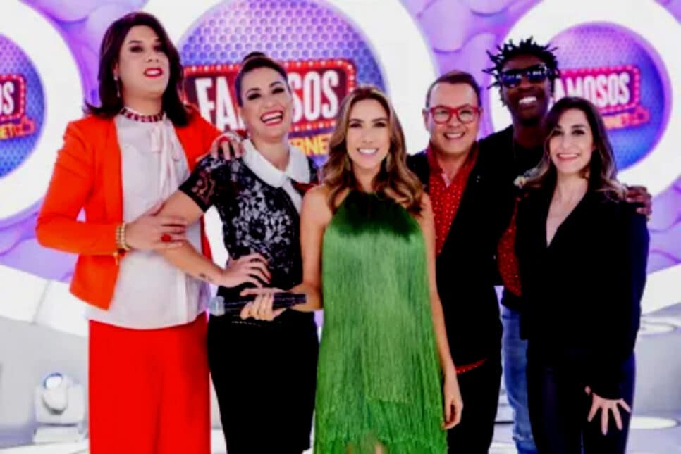 Estrelas no "Programa Silvio Santos" do SBT (Foto Reprodução/Internet)