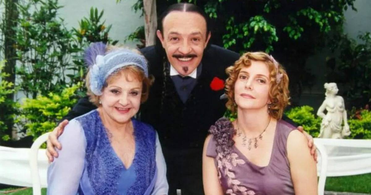 Maria Padilha, Ney Latorraca e Eva Todor em "O Cravo e a Rosa" (Foto Reprodução/Internet)