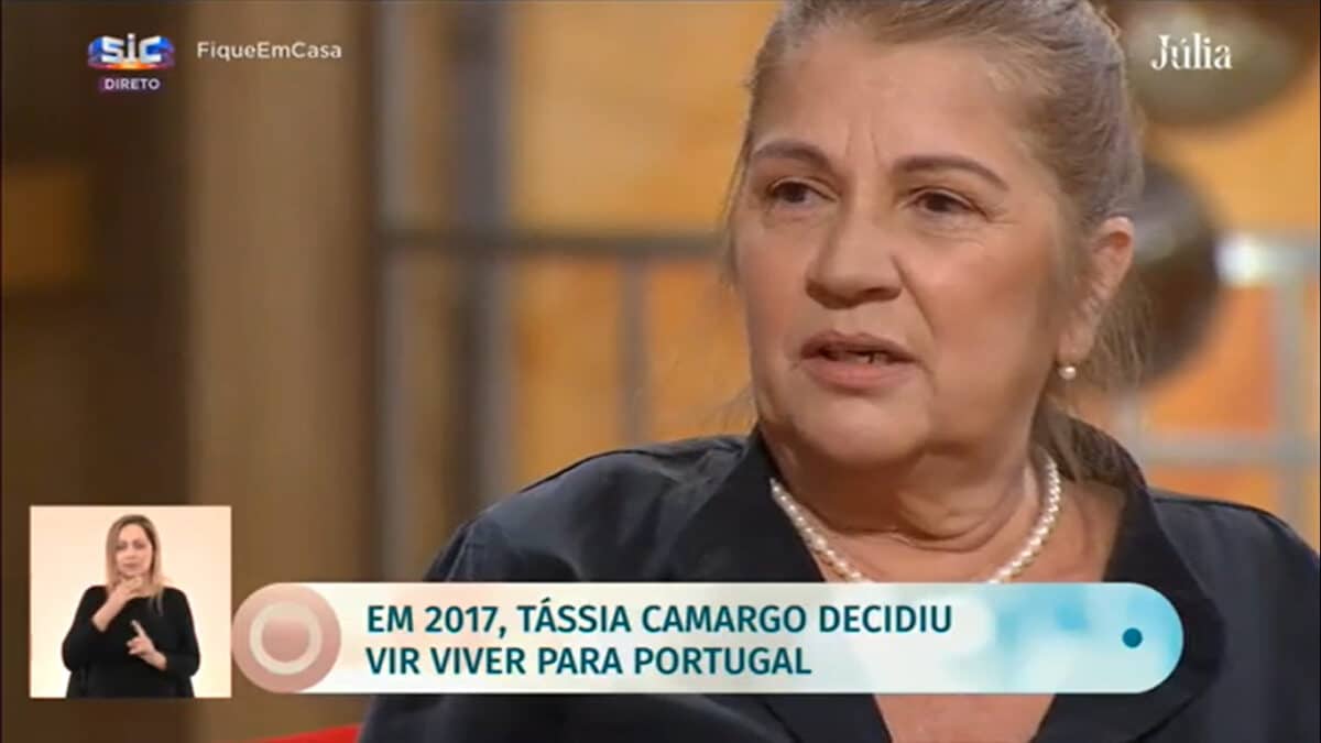 Tássia Camargo vive em Portugal desde 2017 (Foto Reprodução/SIC)