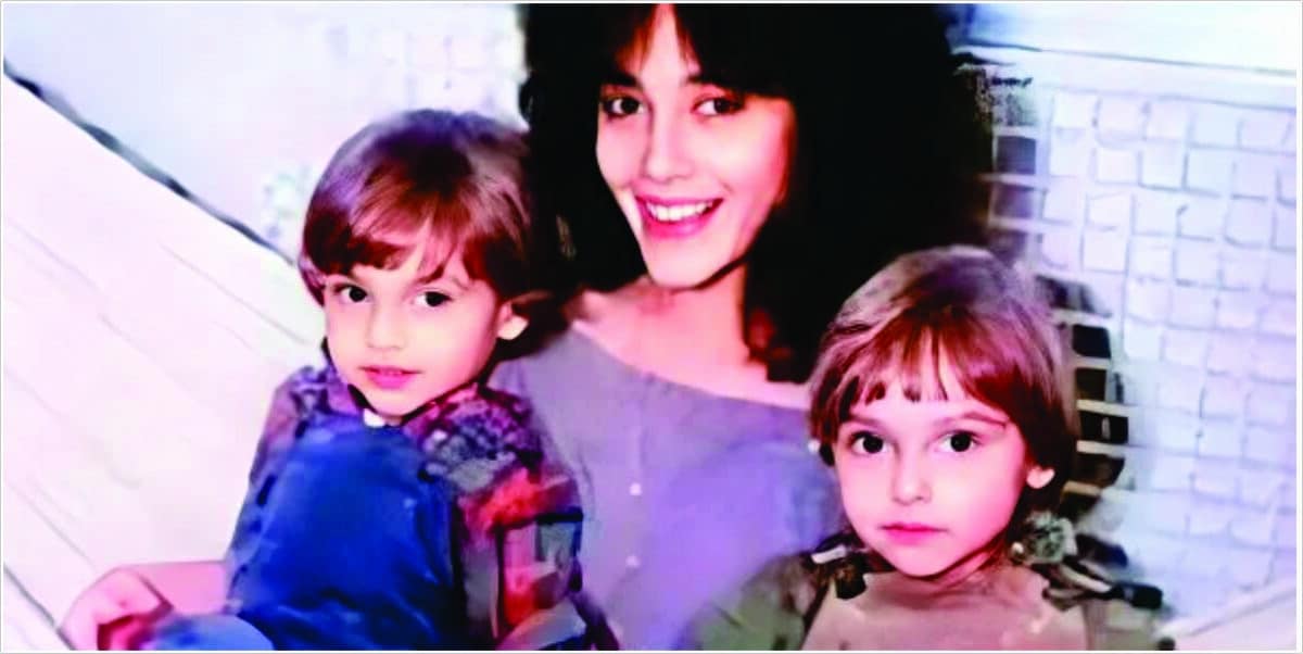 A famosa atriz da Globo, Christiane Torloni ao lado de seus filhos (Foto: Reprodução)