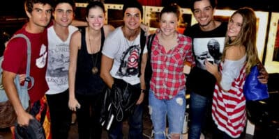 Elenco Malhação: Daniel Blanco, Guilherme Leicam, Agatha Moreira, Victor Sparapane,Alice Wegmann, Rodrigo Simas e Juliana Paiva (Foto Reprodução/ Rodrigo Sauzo/BDR/Tratamento Fatos da TV)