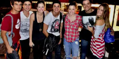 Elenco Malhação: Daniel Blanco, Guilherme Leicam, Agatha Moreira, Victor Sparapane,Alice Wegmann, Rodrigo Simas e Juliana Paiva (Foto Reprodução/ Rodrigo Sauzo/BDR/Tratamento Fatos da TV)