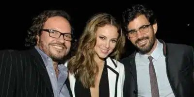 Wolf Maya (à esq.) ao lado de outros artistas da Globo. (Foto: reprodução)