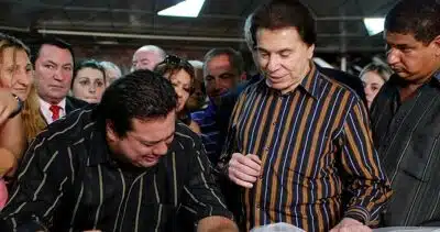 Silvio Santos em enterro (Foto: Reprodução)