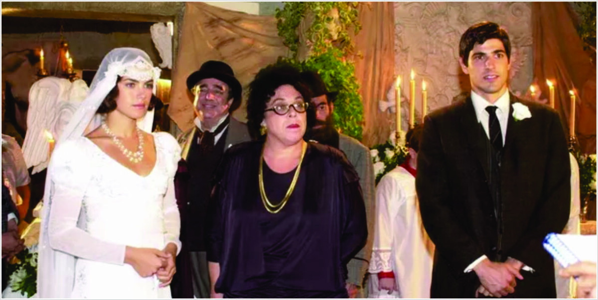 Noemi Gerbelli contracenou com Ana Paula Arósio e Reynaldo Gianecchini na novela "Esperança" (Foto: reprodução/Globo) 