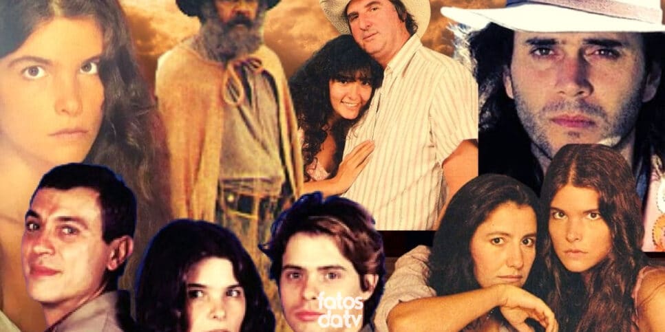 Elenco da primeira versão de "Pantanal"(Foto: Reprodução, Globo)