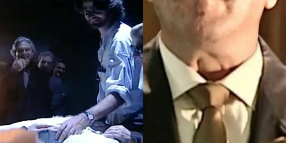 Carlos Vereza em cena da novela O Rei do Gado. (Foto: Montagem/Reprodução/Fatos da TV)