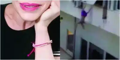 Famosa da Globo sobreviveu após cair de prédio (Foto: reprodução/Montagem/ Fatos da TV)