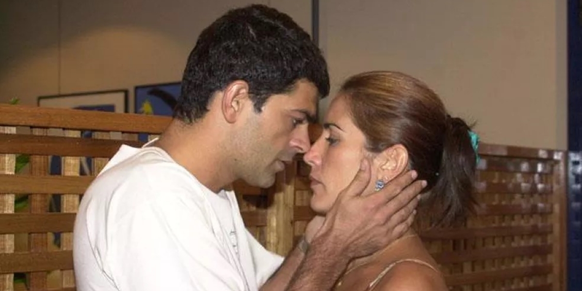 Eduardo Moscovis e Gloria Pires em Desejos de Mulher, 2002 (Foto: Divulgação/Globo)
