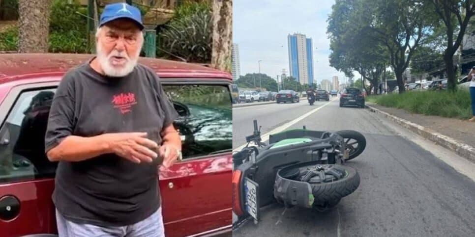O ator Lima Duarte atropelou motociclista (Foto: Reprodução)