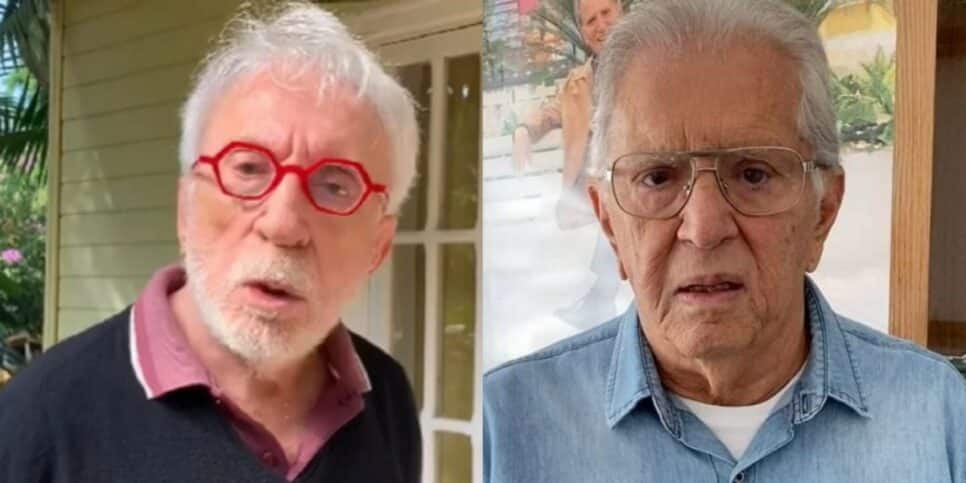 Moacyr Franco e Carlos Alberto de Nóbrega (Foto: Reprodução)