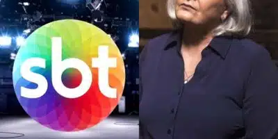 Jussara Freire foi obrigada a gravar produção no SBT. (Foto: reprodução/Montagem/Fatos da TV)