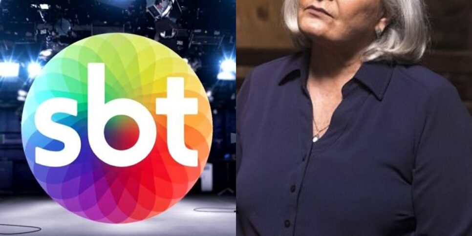 Jussara Freire foi obrigada a gravar produção no SBT. (Foto: reprodução/Montagem/Fatos da TV)