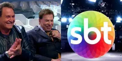 Luís Ricardo ao lado de Silvio Santos. (Foto: reprodução/Montagem/Fatos da TV)