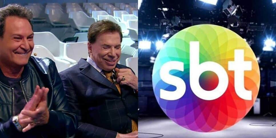 Luís Ricardo ao lado de Silvio Santos. (Foto: reprodução/Montagem/Fatos da TV)
