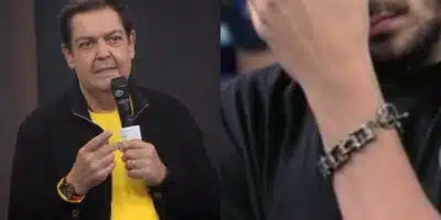 Caio Castro recebeu homenagem no Domingão do Faustão. (Foto: reprodução/Montagem/Fatos da TV)