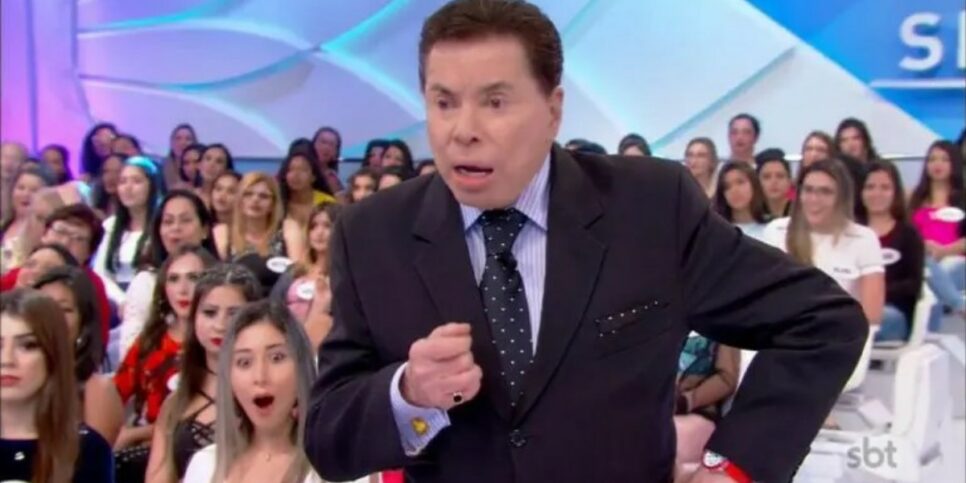 O apresentador Silvio Santos em seu programa
