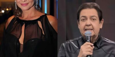 Adriana Colin trabalhou por anos com Faustão na Globo. (Foto: reprodução/Montagem/Fatos da TV)