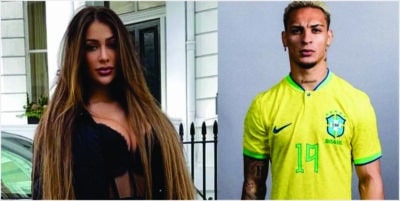 Gabriela Cavallin, ex-namorada do jogador Antony, foi a polícia  (Foto: Reprodução/ Montagem/ Fatos da TV)