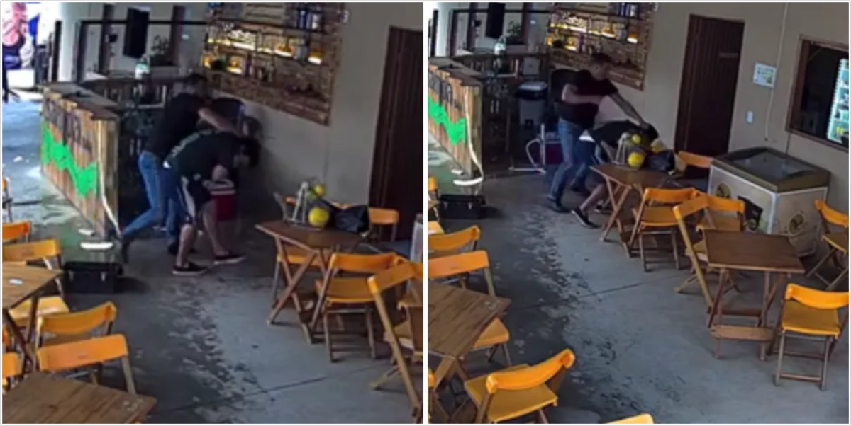 Vídeos de câmera de segurança mostram os momentos das agressões cometidas pelo ex-BBB (Foto Reprodução/ Globo)