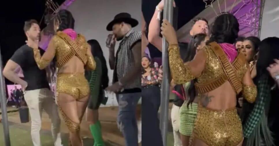 Dayanne Bezerra e Rico brigaram em evento de Carlinhos Maia