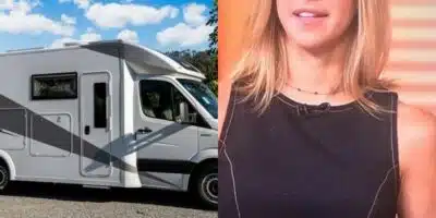 Ex-apresentadora da Globo passou a viver em motorhome. (Foto: reprodução)