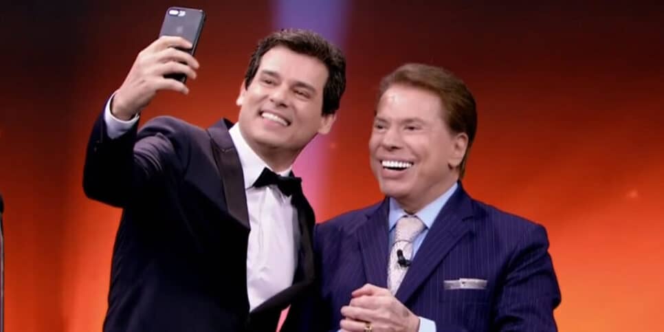 Celso Portiolli e Silvio Santos (Foto: Reprodução, SBT)