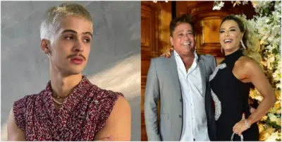 João Guilherme participa de comemoração do aniversário de Leonardo (Foto: Reprodução/Montagem/ Fatos da TV)