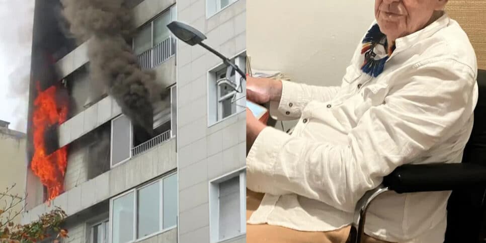 Ator de 86 anos é internado às pressas na UTI após grave incêndio (Foto: Reprodução, Montagem, Fatos da TV)