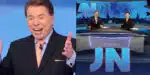 Jornal Nacional expõe briga de Silvio Santos ao anunciar morte (Foto: Reprodução/Montagem/Fatos da TV)