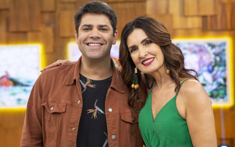 Lair Rennó com Fátima Bernardes (Foto: Reprodução, Globo)