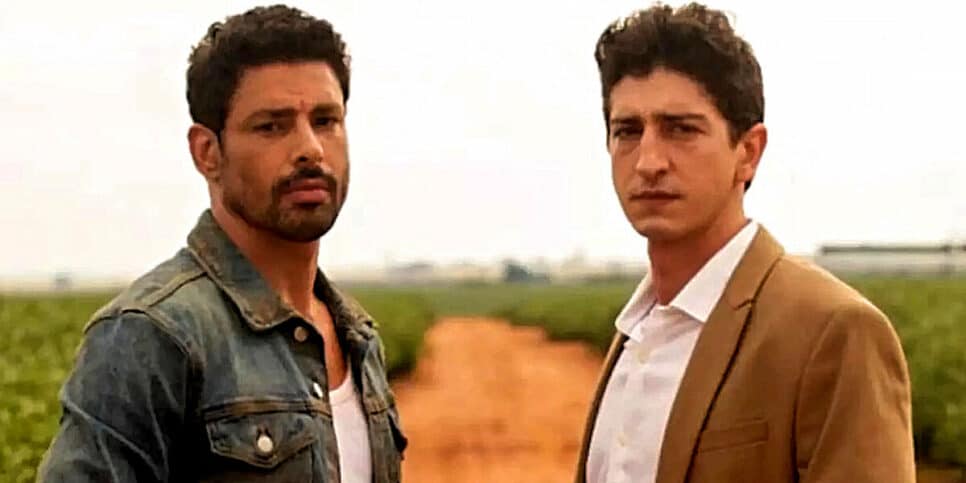 Os personagens Caio e Daniel em Terra e Paixão