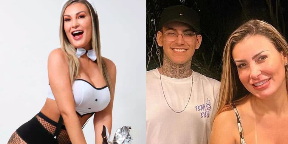 Andressa Urach e seu filho (Foto: Reprodução, Montagem: Fatos da TV)