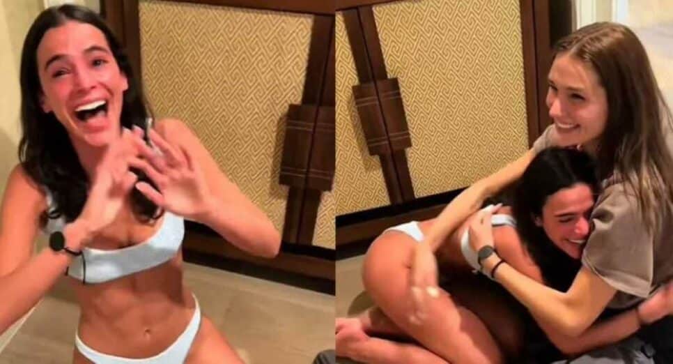 Vídeo mostra a reação de Bruna Marquezine ao receber a visita surpresa de Sasha (Foto: Reprodução/Internet)