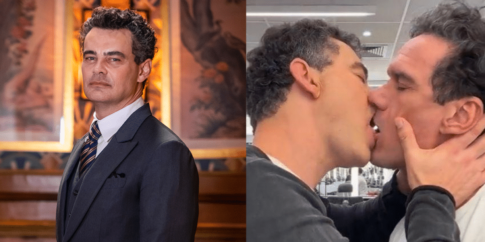 Amor Perfeito - Beijo entre Carmo Dalla Vecchia e Domingos de Alcântara (Foto: Reprodução, Montagem, Fatos da TV)