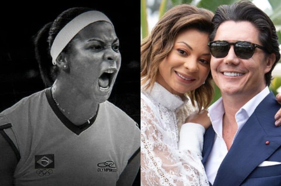 Ex-jogadora de vôlei Walewska Oliveira e marido (Foto: Reprodução, Montagem, fatos da TV)