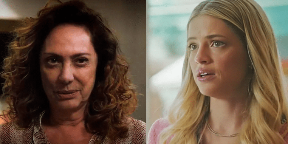 Graça e Agatha em Terra e Paixão (Foto: Reprodução, Globo)