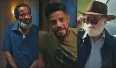 Gentil, Jonatas e Antônio em Terra e Paixão. (Foto: reprodução)