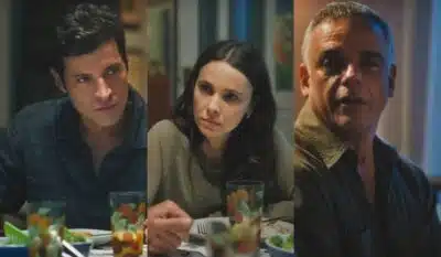 Marino, Lucinda e Andrade em Terra e Paixão. (Foto: reprodução)