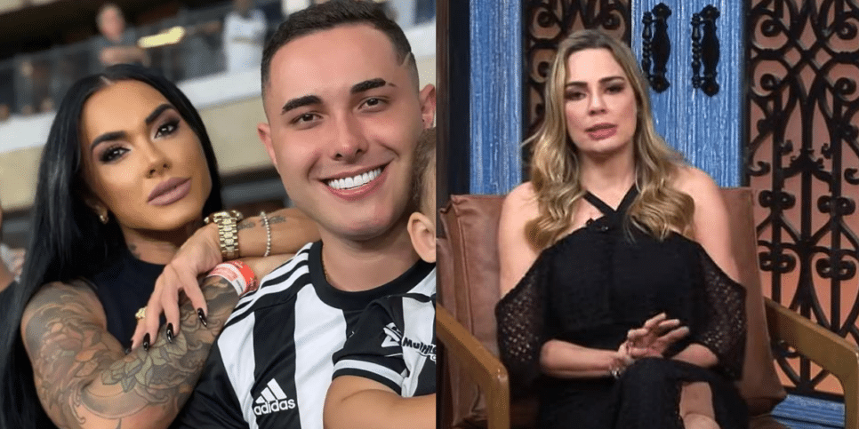 Simioni, seu filho e Rachel Sheherazade (Foto: Reprodução, Instagram, Record)