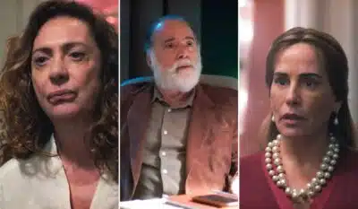 Agatha, Antônio e Irene em Terra e Paixão. (Foto: reprodução)
