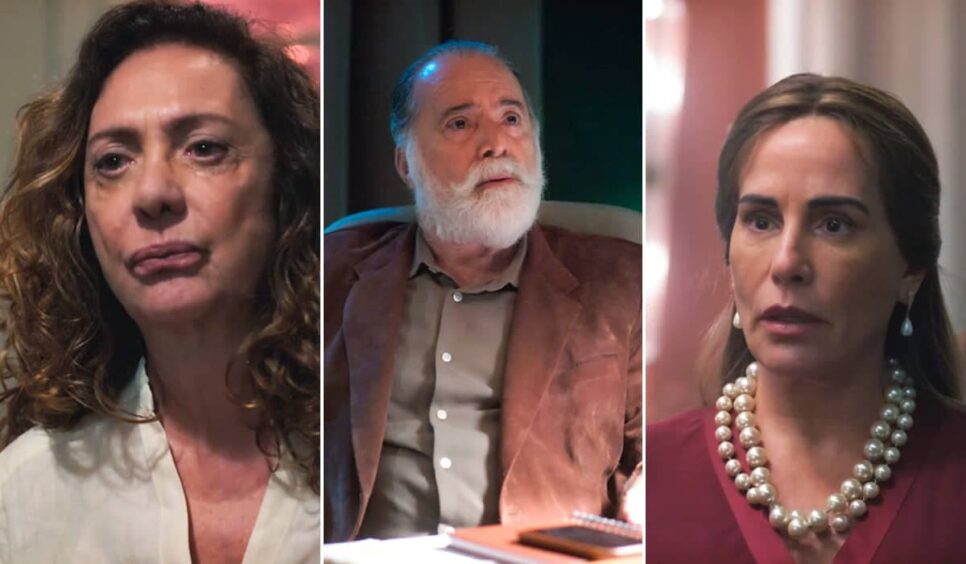 Agatha, Antônio e Irene em Terra e Paixão. (Foto: reprodução)